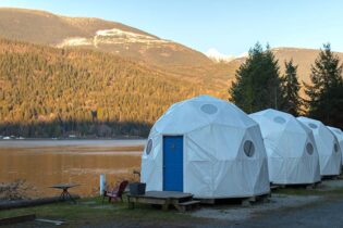 Eco-friendly domes for rent in Egmont BC