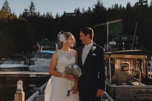 Wedding Photos at the Backeddy Resort, Sunshine Coast BC