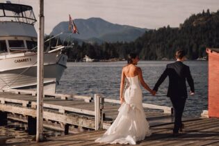 BC West Coast Wedding photos at the Backeddy Marina