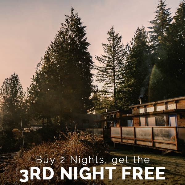 Cabin Getaway – Buy 2 Nights, Get the 3rd Free!