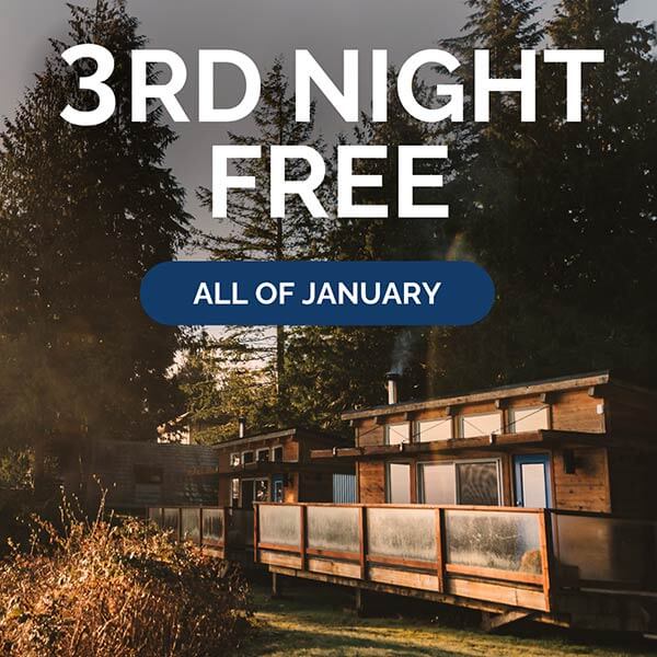 Cabin Getaway – Buy 2 Nights, Get the 3rd Free!